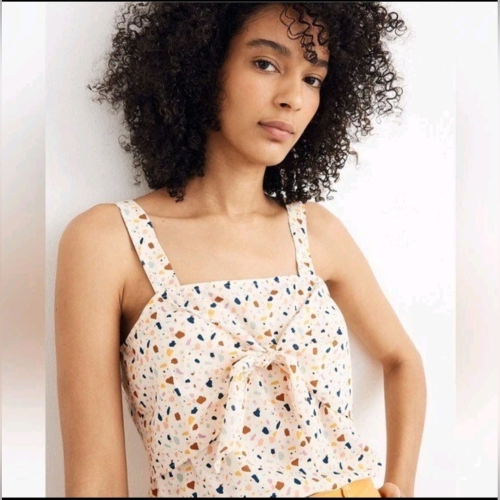 Madewell Terazzo Tie Front Cami Top
